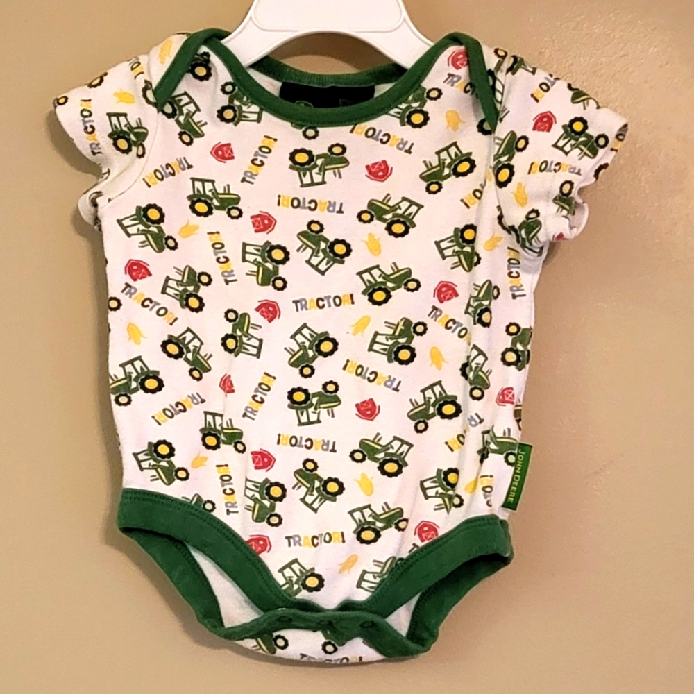 John Deere short sleeve onesie/bodysuit